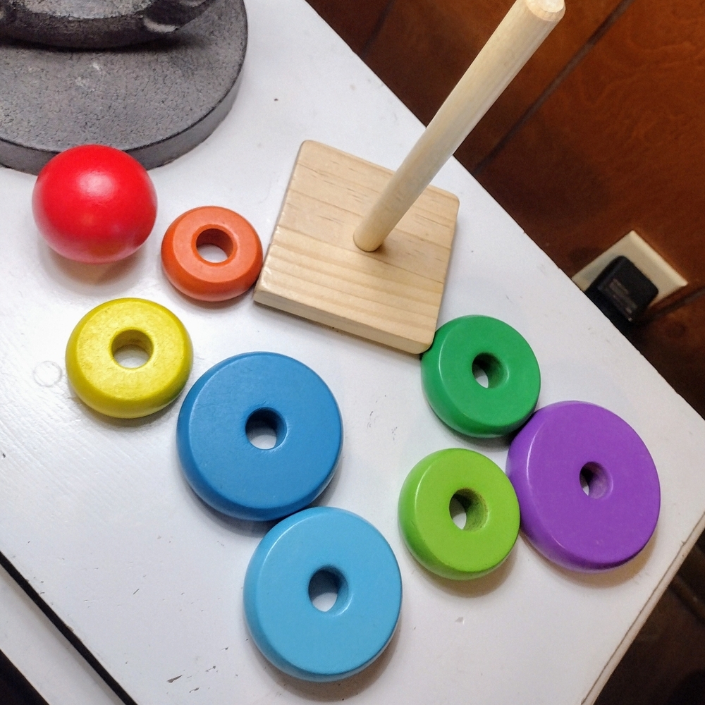Melissa & Doug Rainbow Stacking Rings - Picture 2 of 4